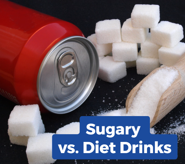 comparison of sugary drinks and diet drinks for weight loss