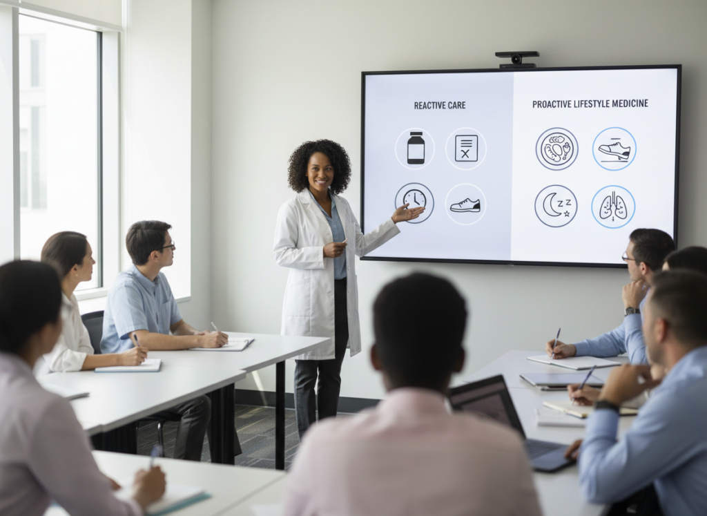 Evidence-based lifestyle medicine uses nutrition, activity, and behavior change to prevent and reverse chronic disease.